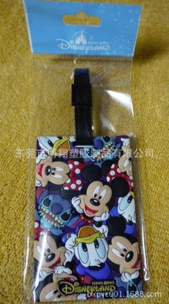 【工廠供應迪士尼系列 米奇米妮家族PVC行李牌 托運牌飛機牌 旅行牌】價格,廠家,圖片,滴膠滴塑產品,東莞市博翔塑膠制品-